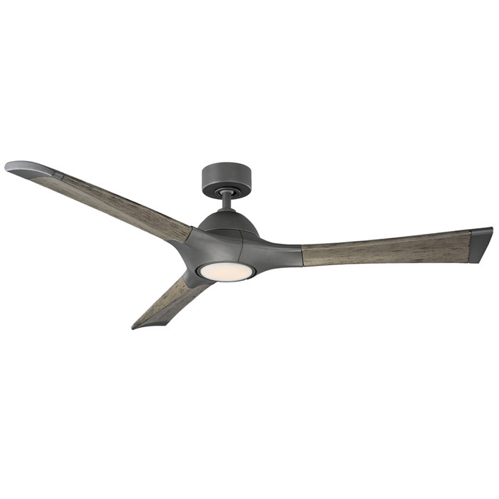 60 Woody 3 Blade Outdoor Led Smart Ceiling Fan Light Kit Included