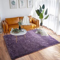 Modern Purple Black Cream Floral Living Room Rug Soft Small Large Rug For Lounge 