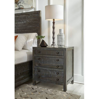 Loon Peak Clermont 2 Drawer Solid Wood Nightstand Wayfair