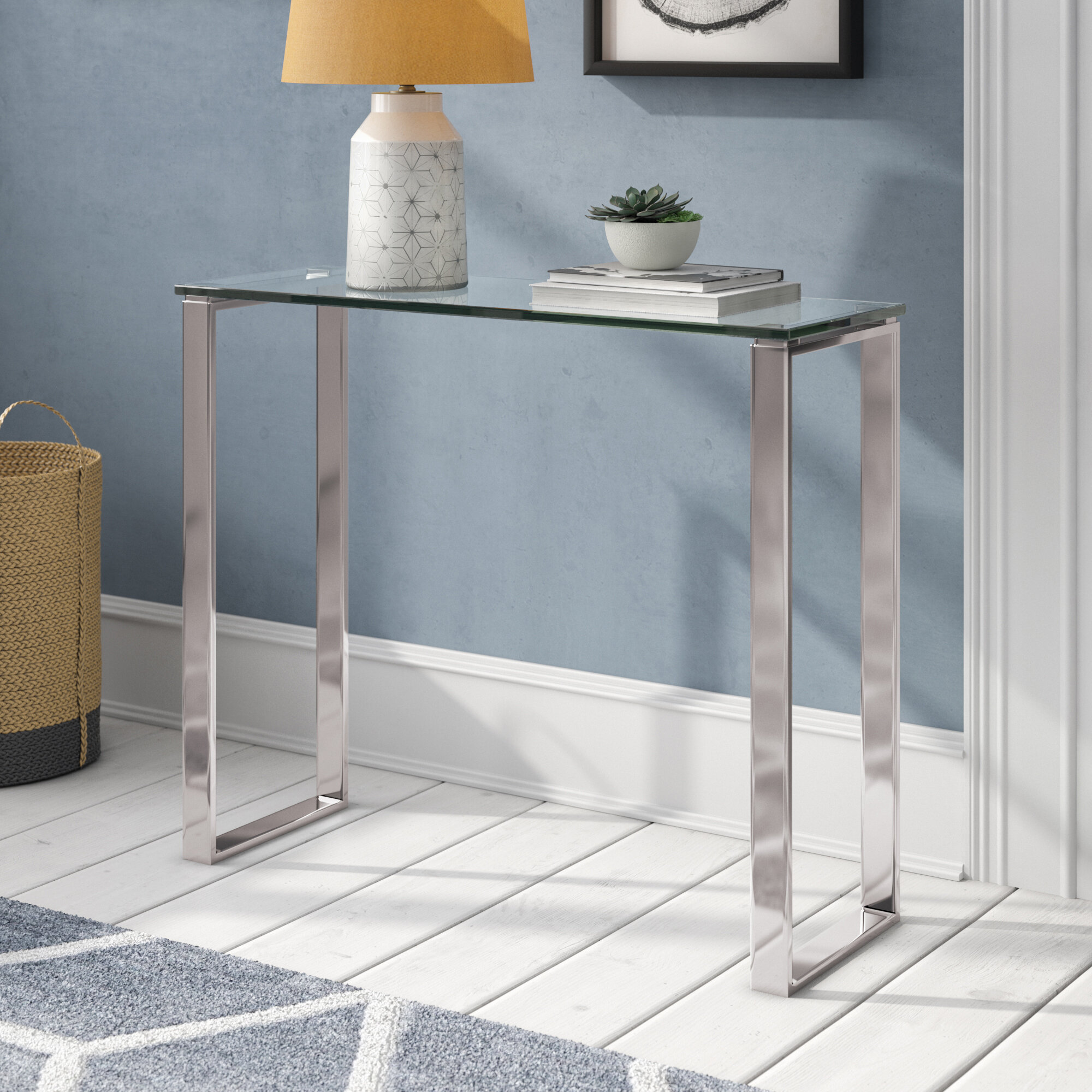 Metro Lane Messancy 90cm Console Table Reviews Wayfaircouk