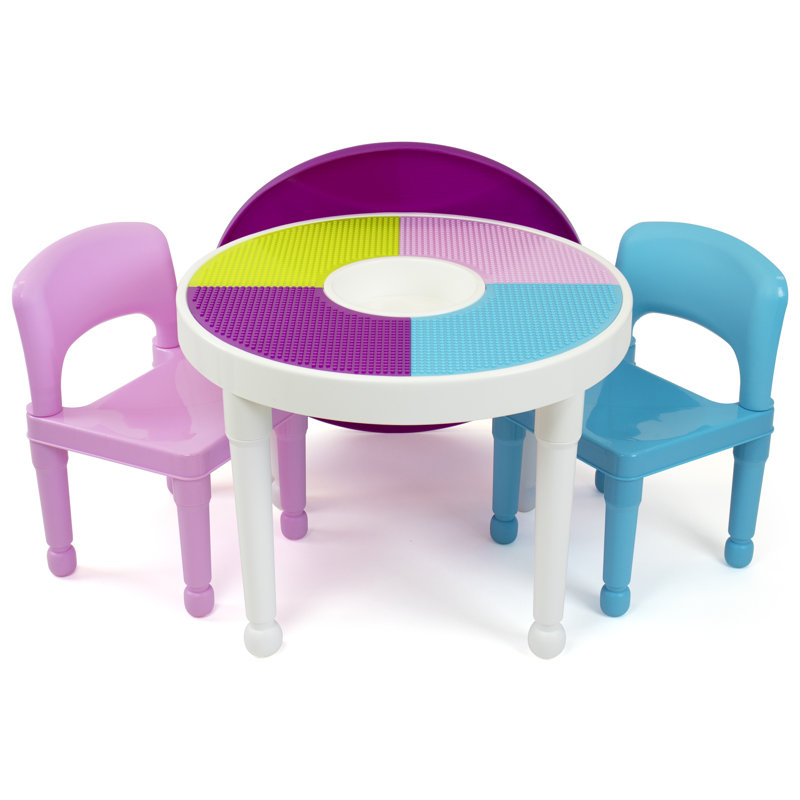 kids 3 piece round table and chair set
