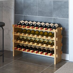 Countertop Display Wine Holder Size:44 x 24.5 x 91.5 cm YOUKE Bamboo Wine Rack 7-Tier 28-Bottle Tabletop Wine Storage Rack L*W*H Natural Bamboo Wine Bottle Organizer for Home Kitchen Bar 