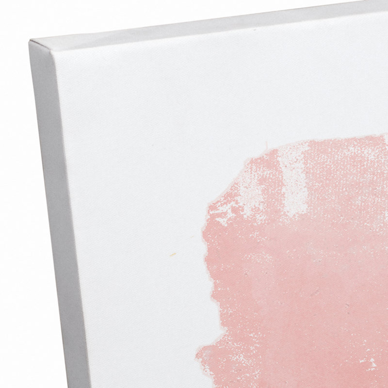 Watercolor Leopard On Two Tone Blush Wrapped Canvas Painting