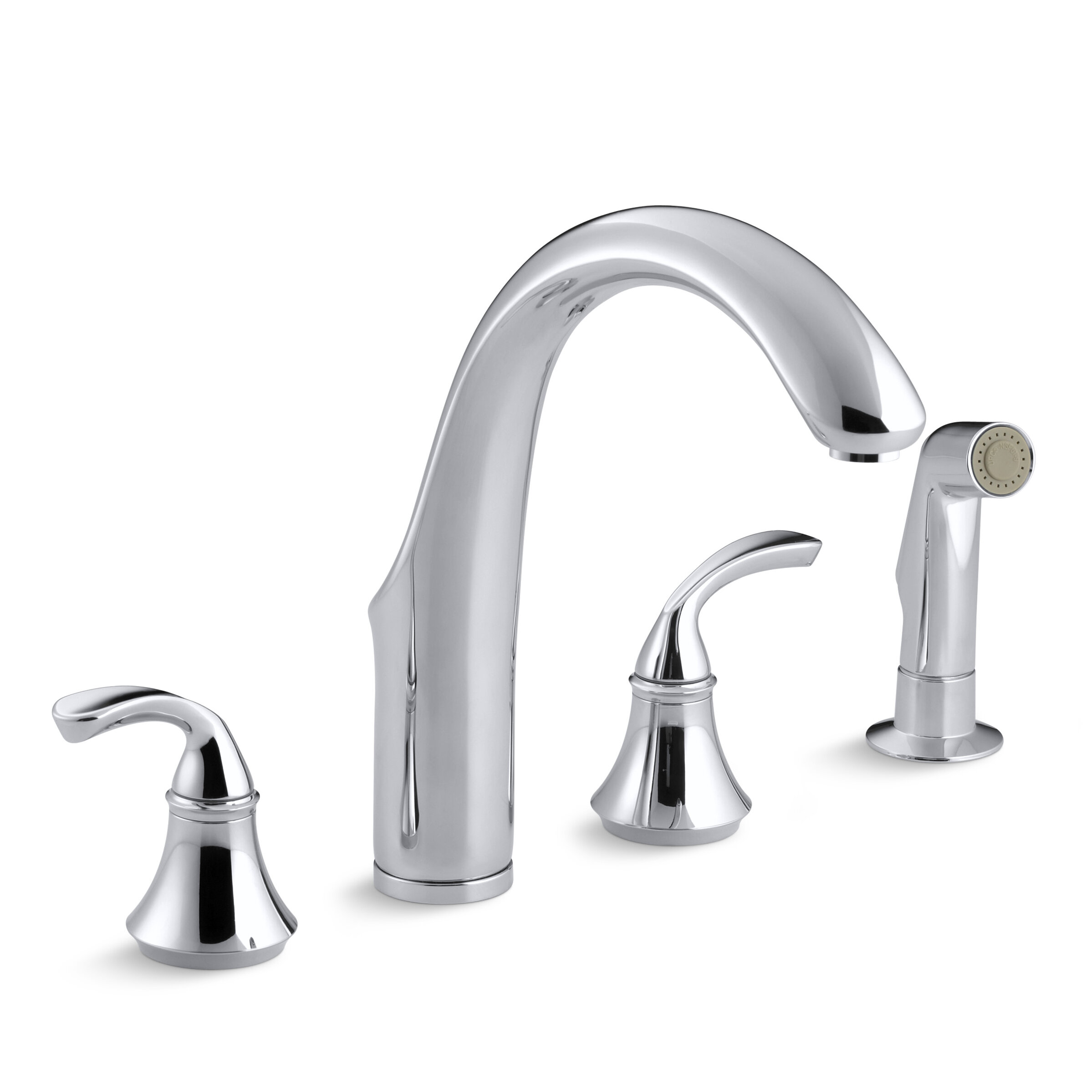 K 10445 Bn Kohler Forte 4 Hole Kitchen Sink Faucet With 7 3 4