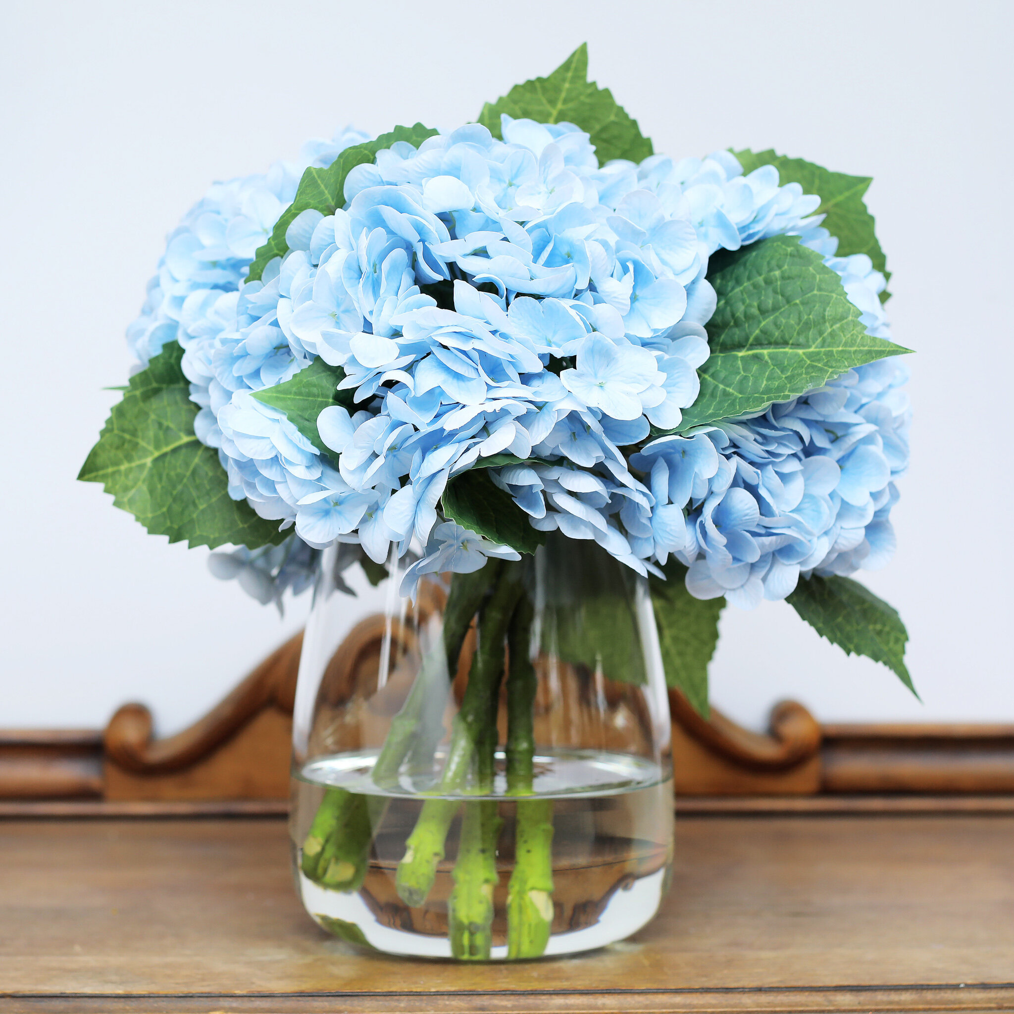 DarbyCreekTrading Floral Hydrangea Arrangement in Vase | Wayfair