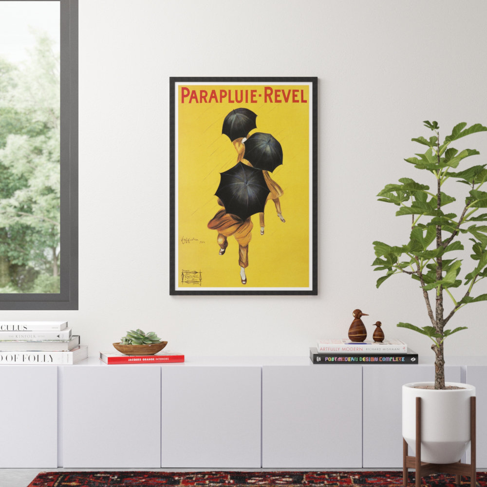 Vintage Print Paper Poster Canvas Framed Art Painting by Parapluie-Revel