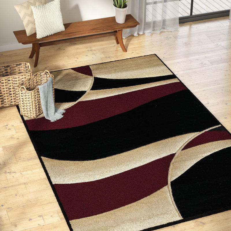 Dov Burgundy Area Rug