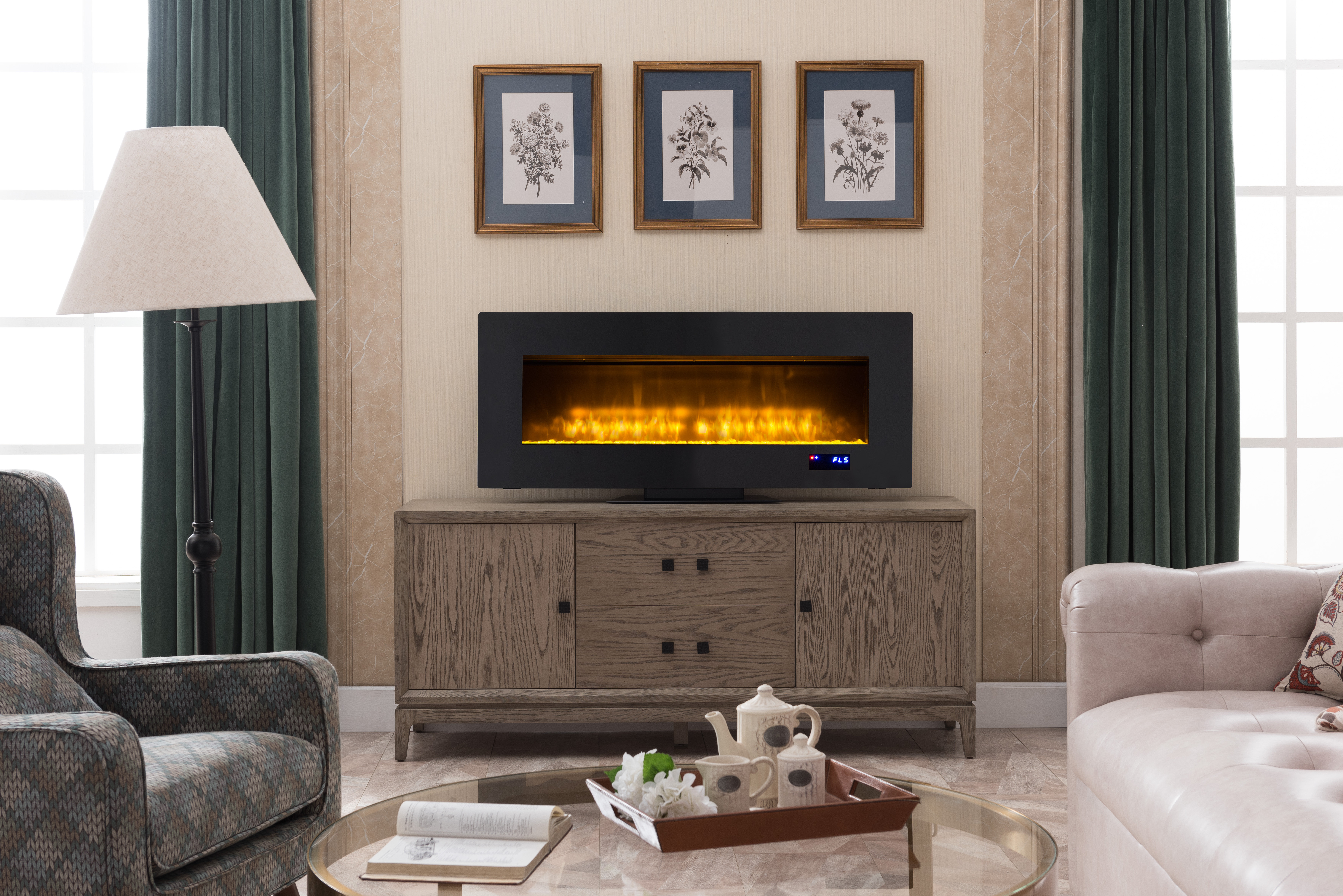 Orren Ellis Tekamah Wall Mounted Electric Fireplace Wayfair