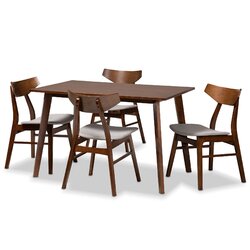 Corrigan Studio® Aquilar 5 Piece Solid Wood Dining Set & Reviews