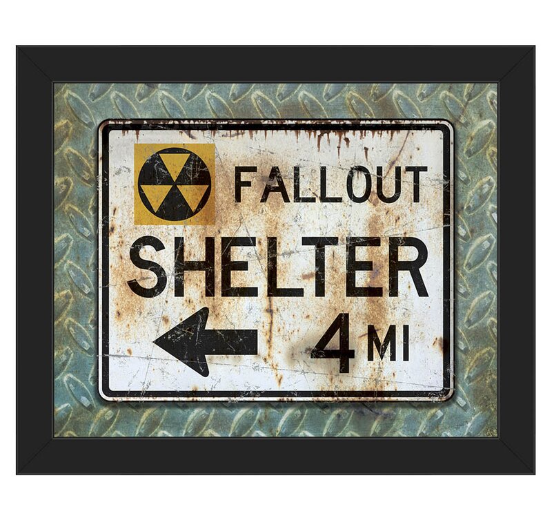 Click Wall Art Fallout Shelter Framed Graphic Art On Canvas Wayfair Ca