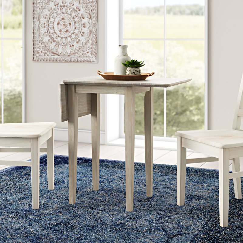 Mistana Lynn Extendable Drop Leaf Rubberwood Solid Wood Dining Drop Leaf Rubberwood Solid Wood Dining