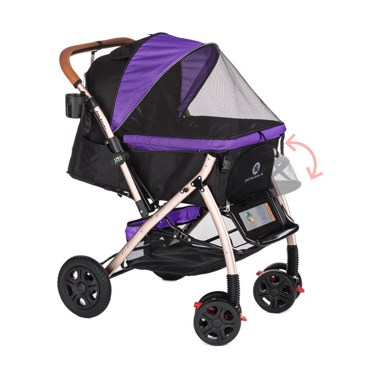 purple pet stroller