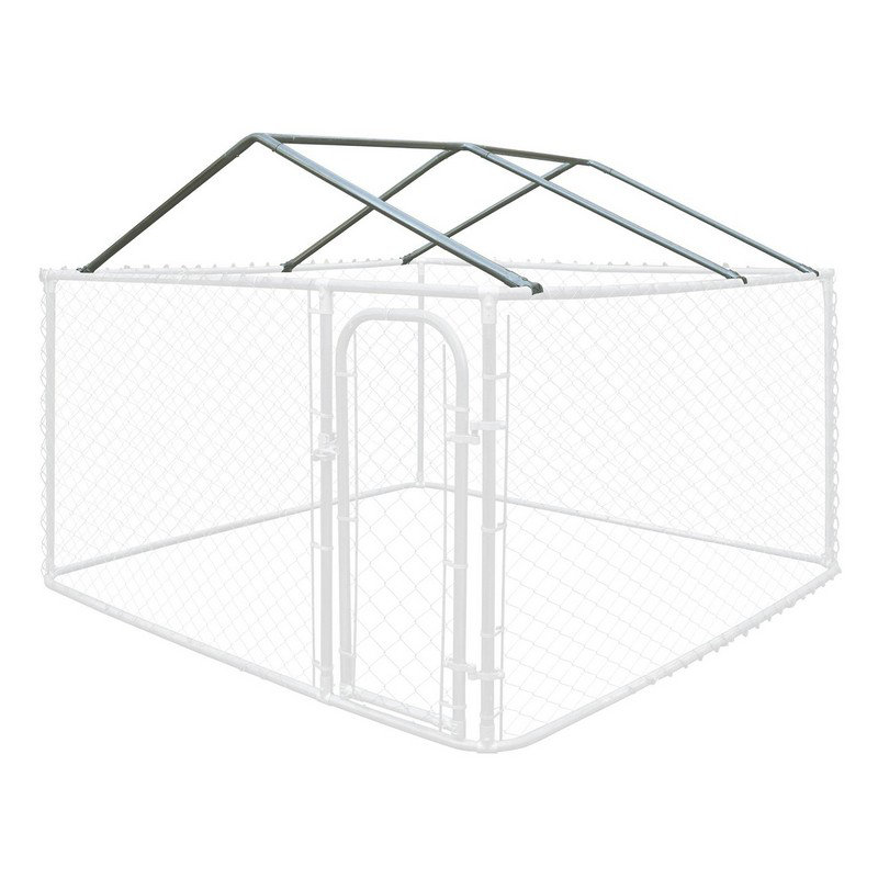 Tucker Murphy Pet Keeley Diy Chain Link Dog Yard Kennel With Roof Frame Wayfair
