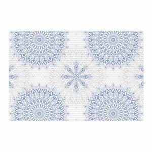Julia Grifol Mandalas Vector Geometric Blue Area Rug