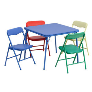 Kids 5 Piece Square Table and Chair Set