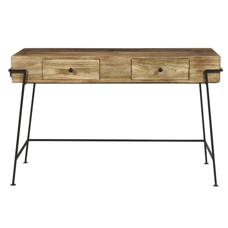 Ivy Bronx Stanger Solid Wood Writing Desk Reviews Wayfair