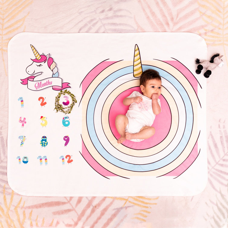 unicorn milestone blanket