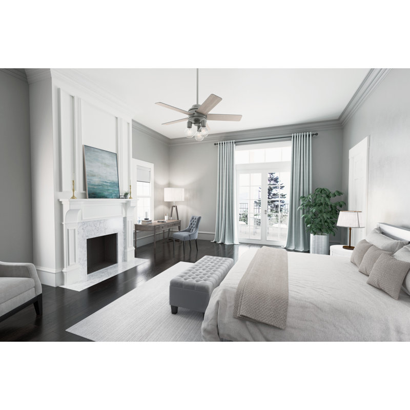 Hunter Fan 44 Hardwick 5 Blade Standard Ceiling Fan With Remote Control And Light Kit Included Reviews Wayfair