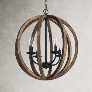 wood chandelier