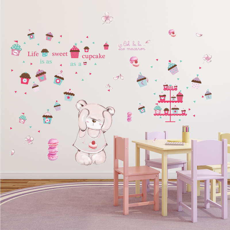 Zoomie Kids Hindsboro Macaron Bear Internal Nursery Wall Decal Wayfair Hindsboro Macaron Bear Internal Nursery Wall Decal