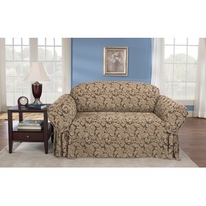 Scroll Classic Box Cushion Loveseat Slipcover