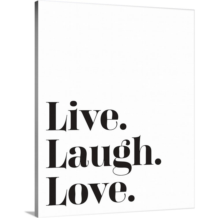 gracie oaks family quotes live laugh love print on canvas wayfair