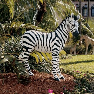 Zebra Metal Garden Ornament Zoo Animal Statue Lawn Feature Outdoor Indoor Figure 