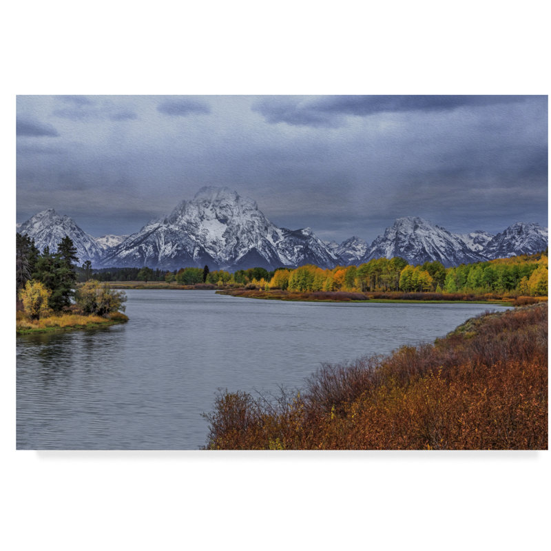 Trademark Art Oxbow Bend Fall Photographic Print On Wrapped Canvas Wayfair