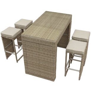 Oasis 5 Piece Bar Height Dining Set