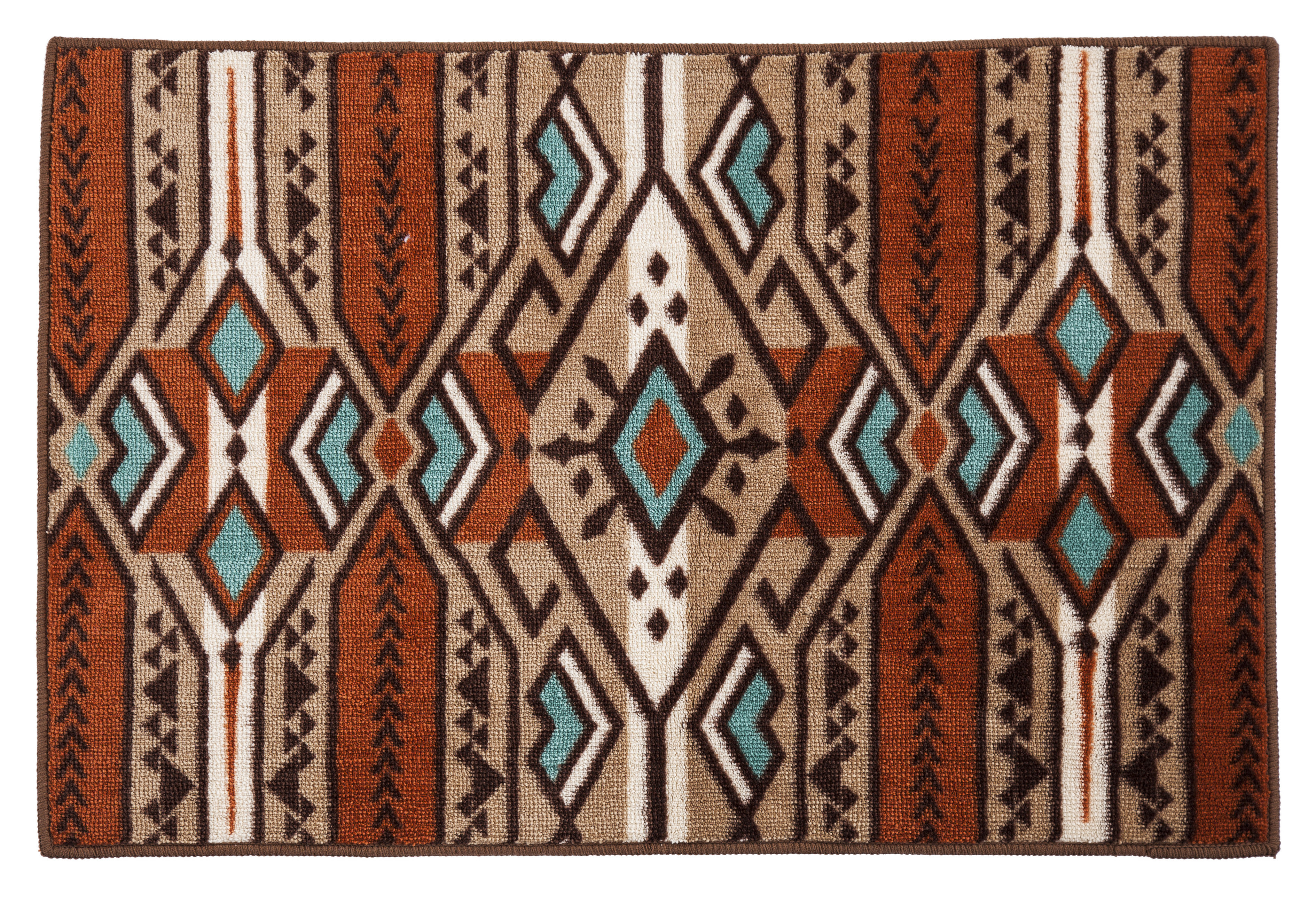 Aztec Stripe Brown/Beige Area Rug 