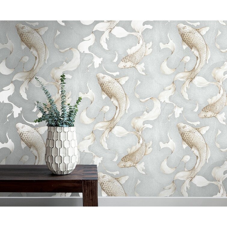 Peel and Stick Koi Fish Self Adhesive Removable Wallpaper 20.5" W x 18' L Roll 