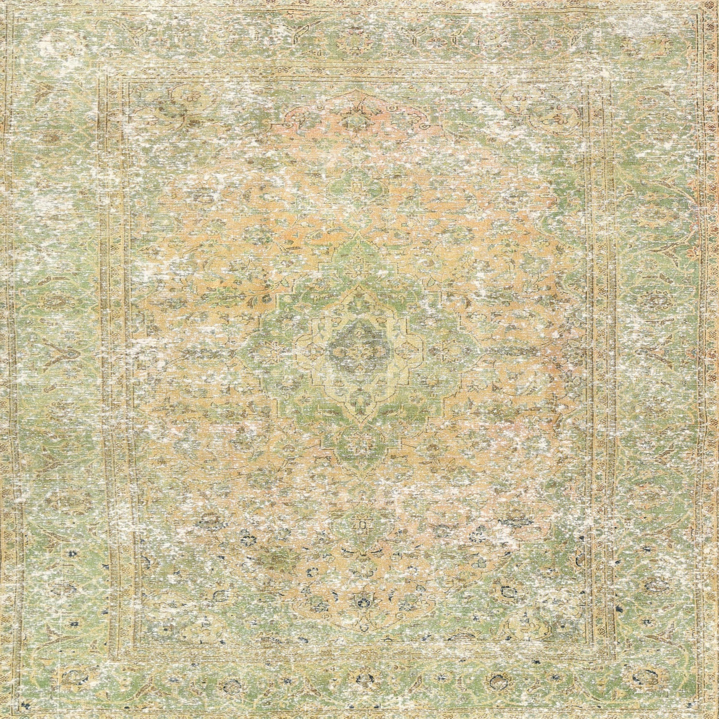 One Allium Way® Evelien Oriental Area Rug in Green | Wayfair