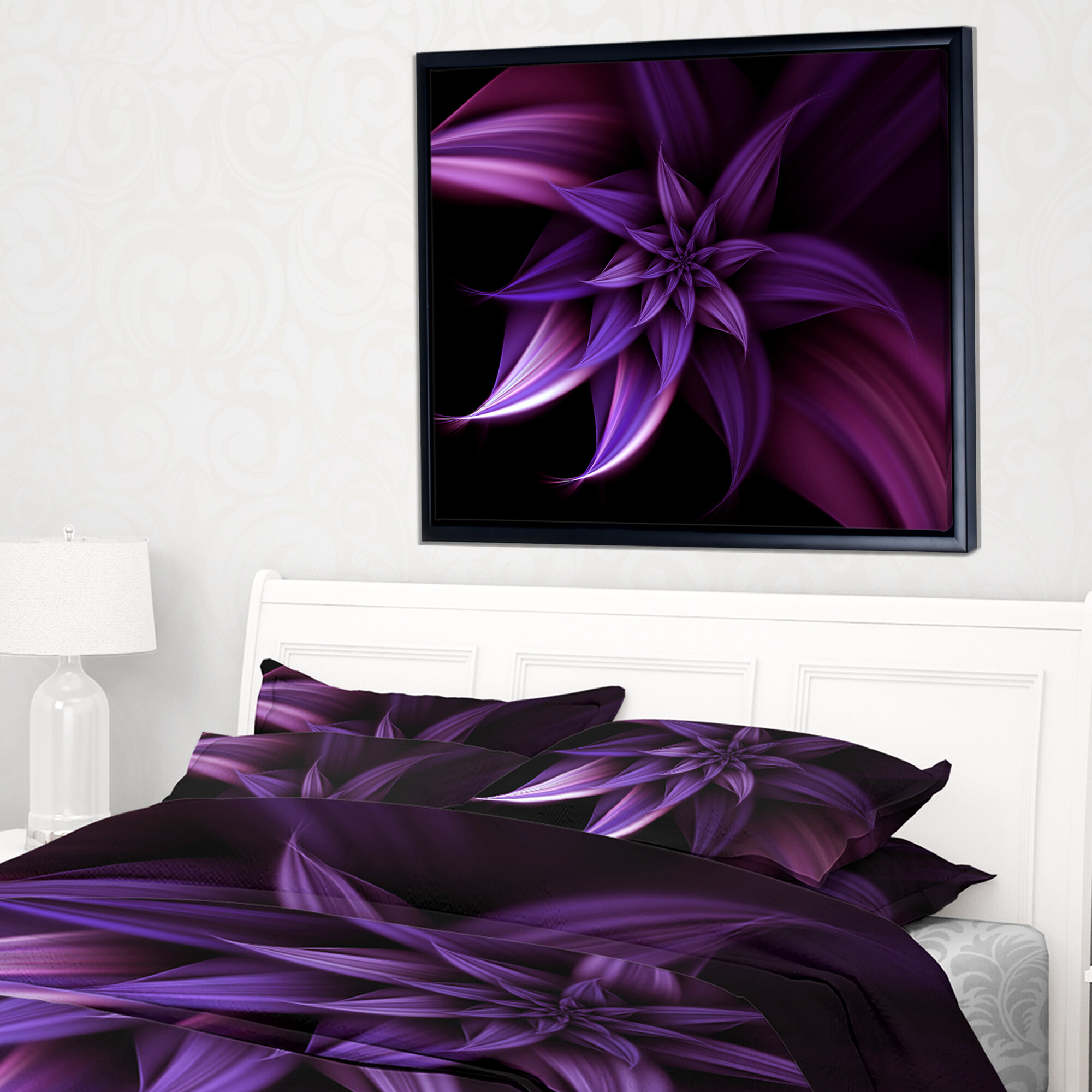 Bless international Fractal Flower Purple - Graphic Art & Reviews | Wayfair