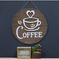 3 Pieces But First Coffee Sign Wood Arrow Shape Hanging Sign Wood Coffee Sign... 