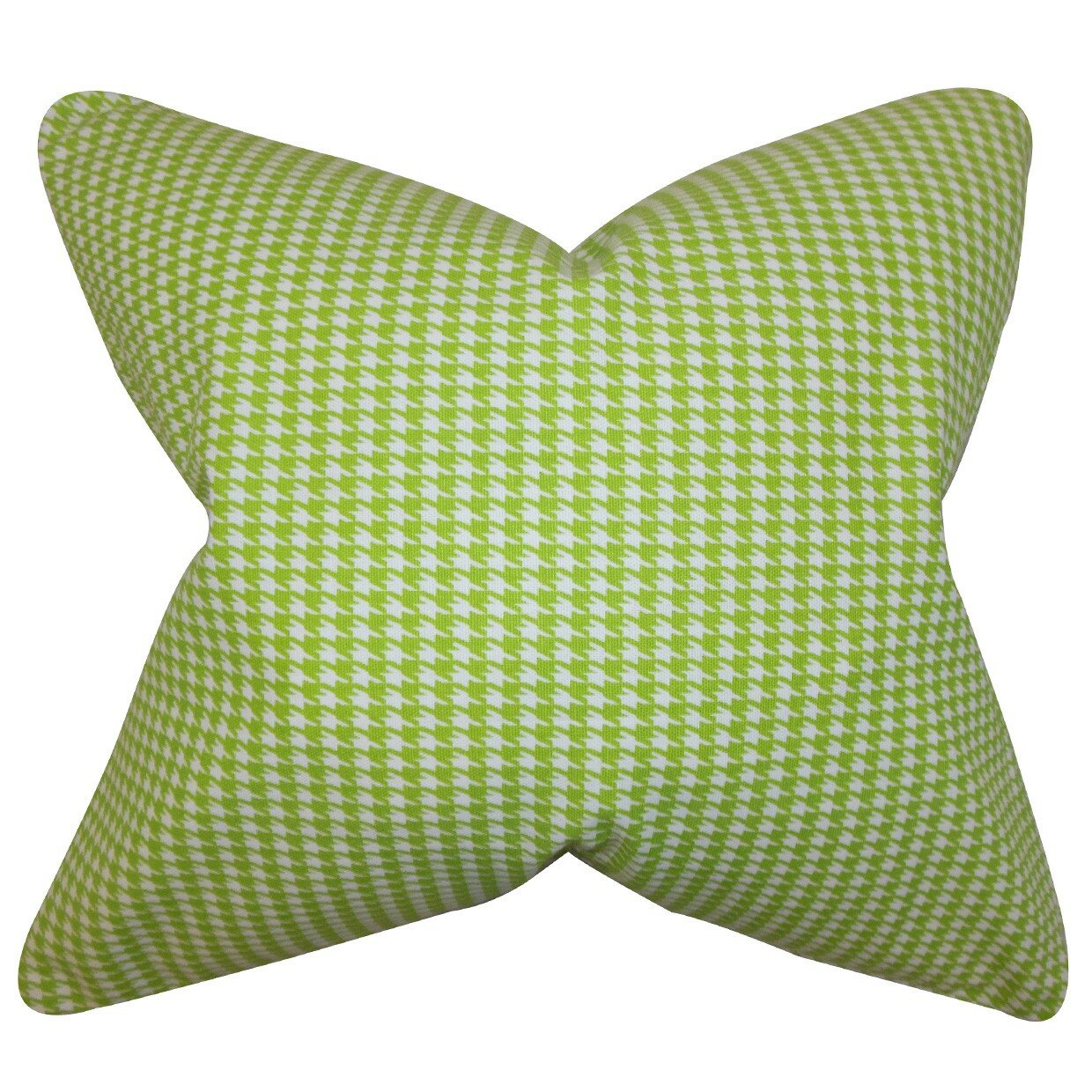 The Pillow Collection Lviv Houndstooth Bedding Sham Green King/20 x 36 