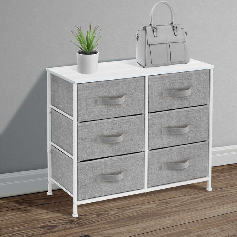 Ebern Designs Mandwe 6 Drawer Double Dresser Reviews Wayfair