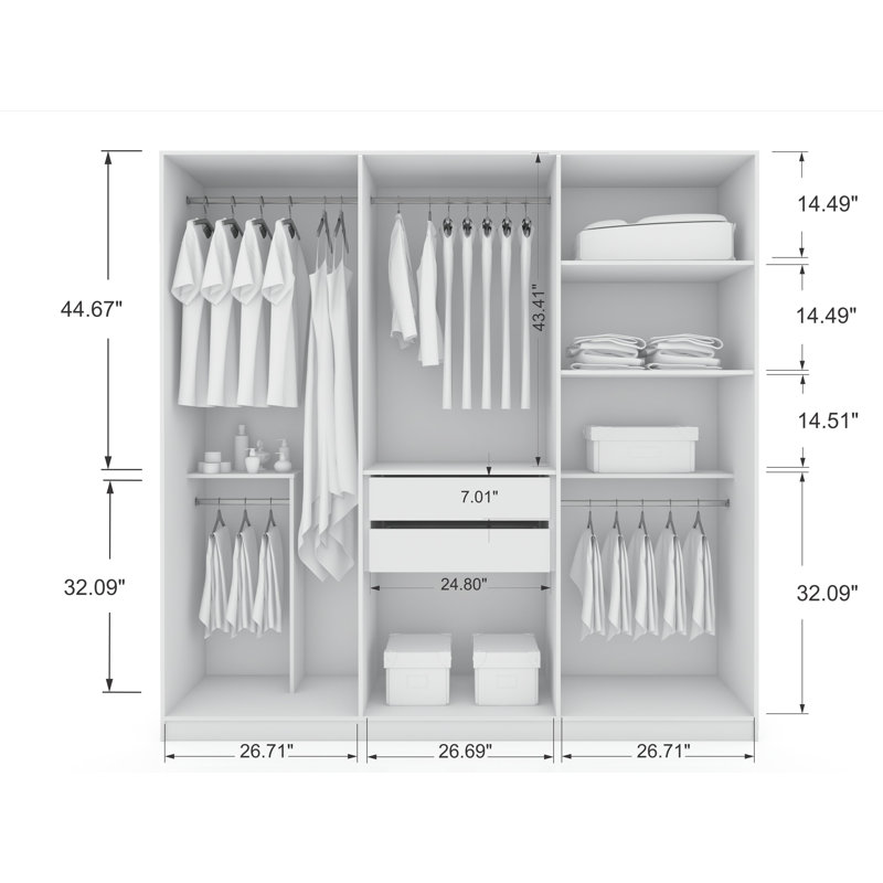 Brayden Studio Dishon Freestanding Wardrobe Armoire Reviews
