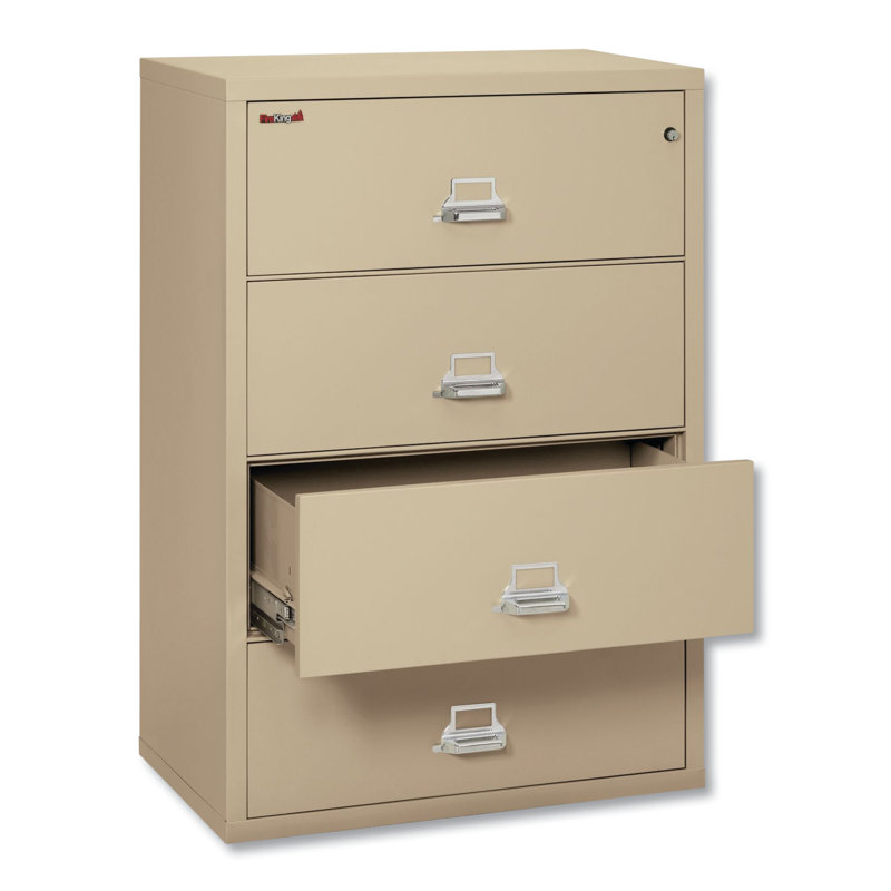 FireKing® Insulated Lateral File 4-Drawer Vertical Filing ...