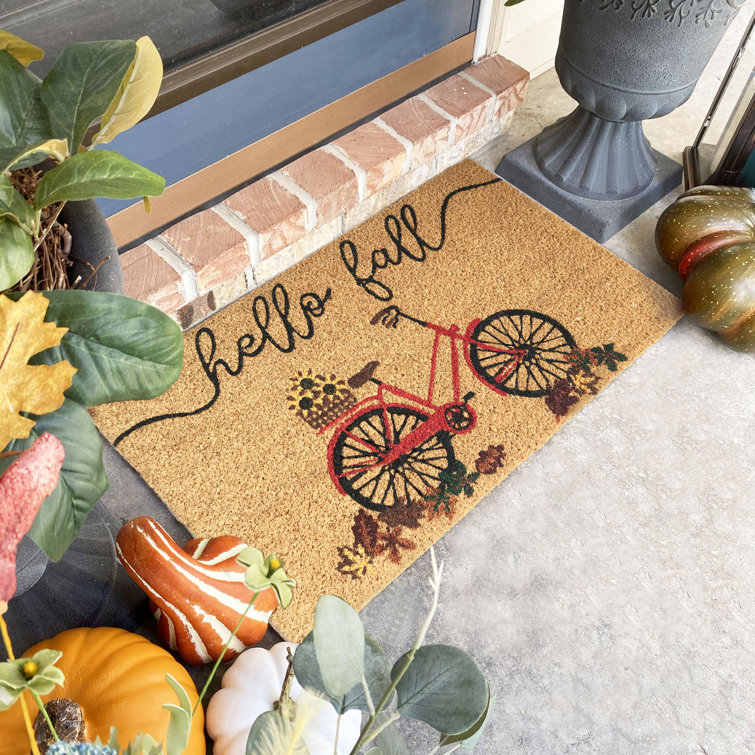 Patriotic Pumpkins Autumn Doormat Sunflowers Indoor Outdoor 18" x 30" 