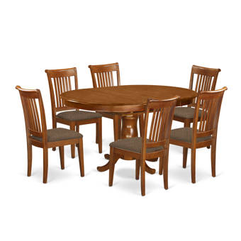 August Grove Spurling 7 Piece 36 Butterfly Leaf Solid Wood Dining Set Reviews Wayfair