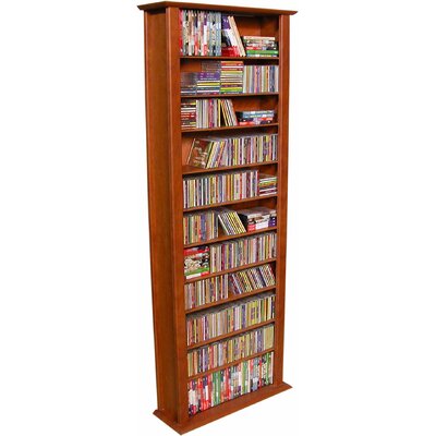 Large Single Multimedia Storage Rack Rebrilliant Color Cherry