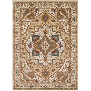 Sand KAS Oriental Rugs Florence Collection Allover Mahal Area Rug 30 x 50
