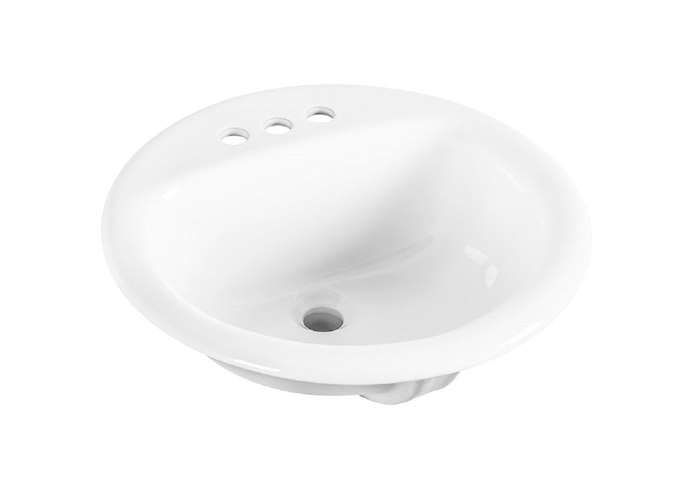 Winfield Products White Ceramic Circular Drop In Bathroom Sink