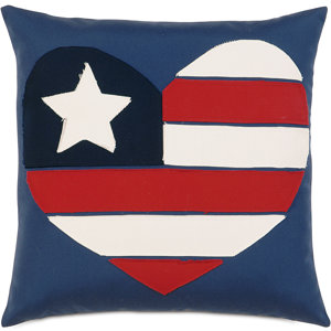 Americana I Love the USA Outdoor Throw Pillow