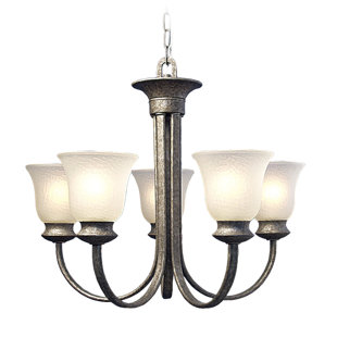 Go to store & view more images Dresden 5-Light Shaded Chandelier by Woodbridge Lighting