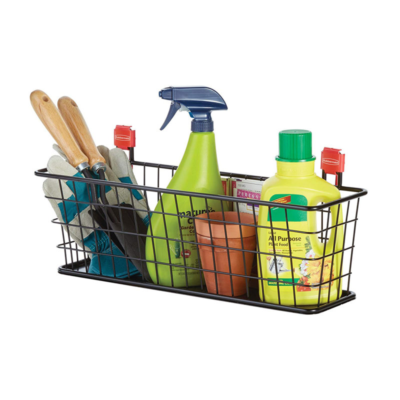 Rubbermaid Wall Mounted Storage Shed Small Wire Basket Tool Organizer Wayfair Ca