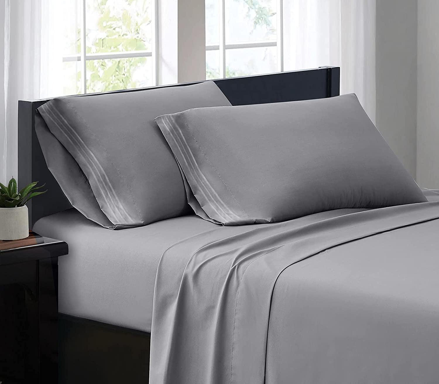 Deep Pocket 6 PC Sheet Set 1200 Thread Count Egyptian Cotton Full Size & Color