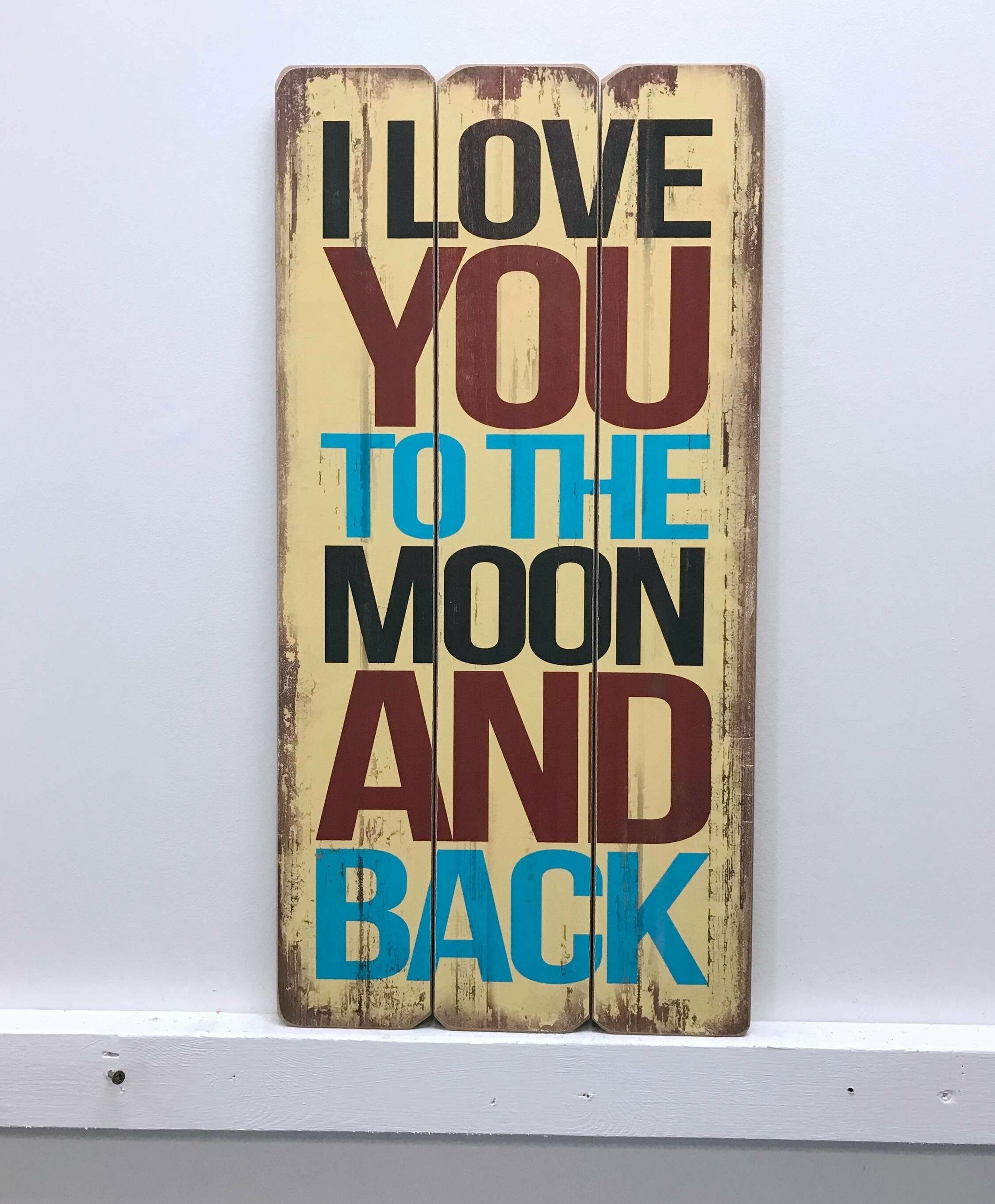 Winston Porter Love You To The Moon And Back Wooden Sign Wall Decor Wayfair