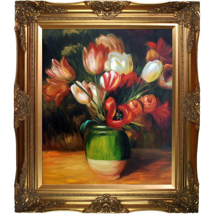 Wildon Home Tulips In A Vase Canvas Art By Pierre Auguste