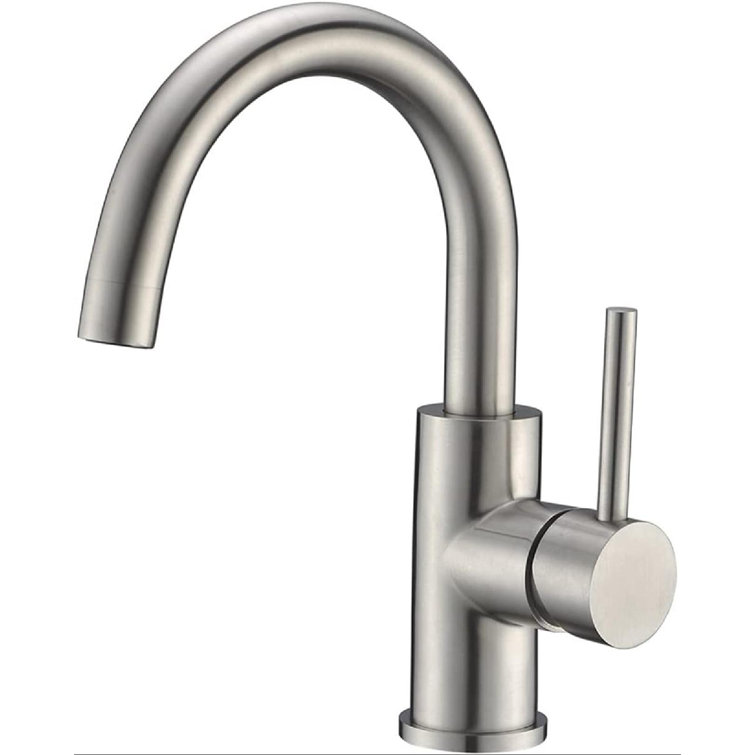 Bar Sink Faucet, Bathroom Kitchen Faucet Brushed Nickel Single Hole Stainless Steel Delta Pre Wet Small Mini Restroom Bath Utility Marine Faucet ...